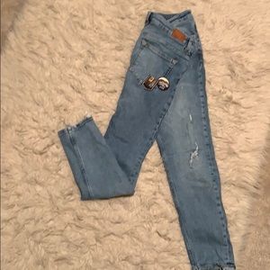 Denim minimally distressed